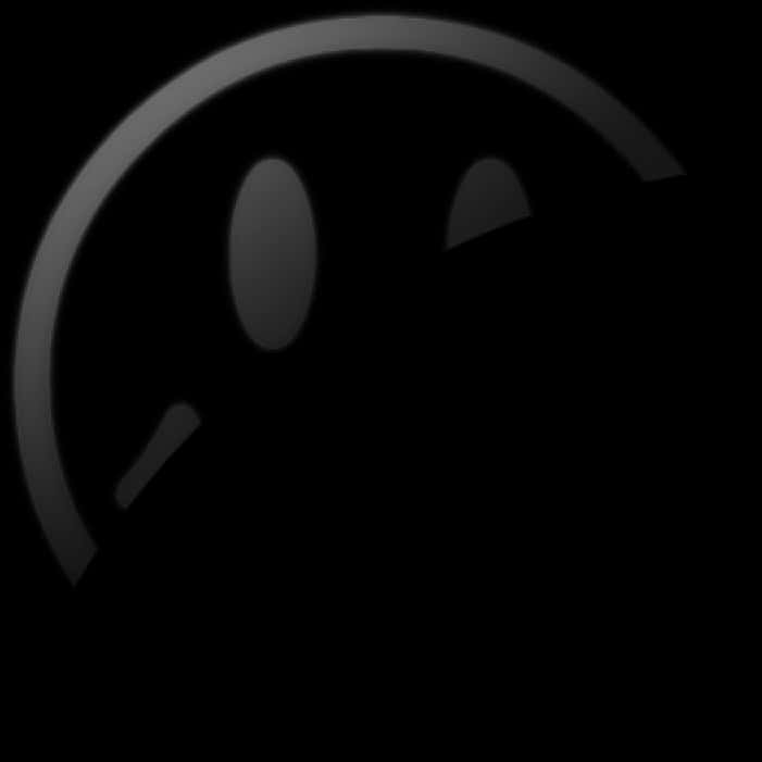 Monochrome Smiley Face Icon PNG