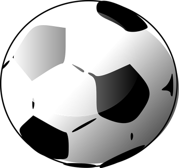 Monochrome Soccer Ball Shading PNG