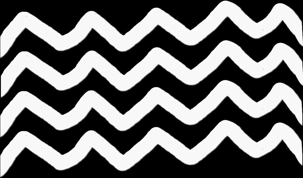 Monochrome Wavy Lines Pattern PNG