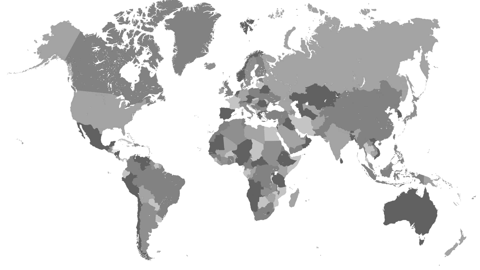 Monochrome World Map Desktop Wallpaper Wallpaper