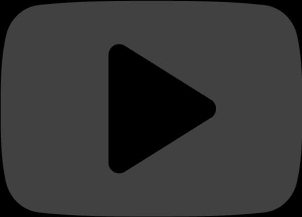 Monochrome You Tube Play Button PNG