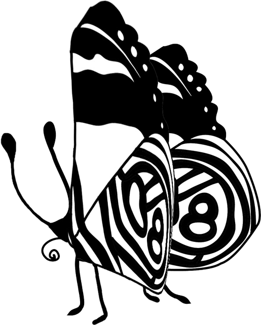 Monochrome_ Abstract_ Butterfly_ Art PNG