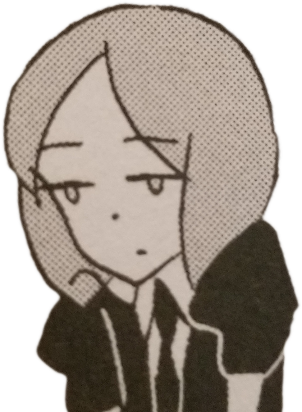 Monochrome_ Anime_ Character_ Avatar PNG