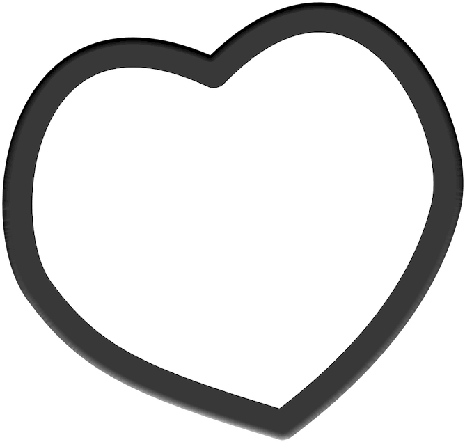 Monochrome_ Heart_ Outline.png PNG