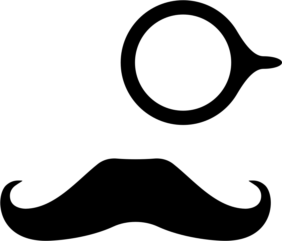 Monocleand Moustache Icon PNG