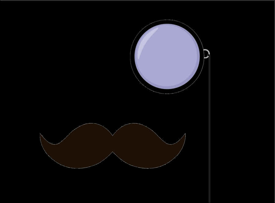 Monocleand Moustache Icon PNG