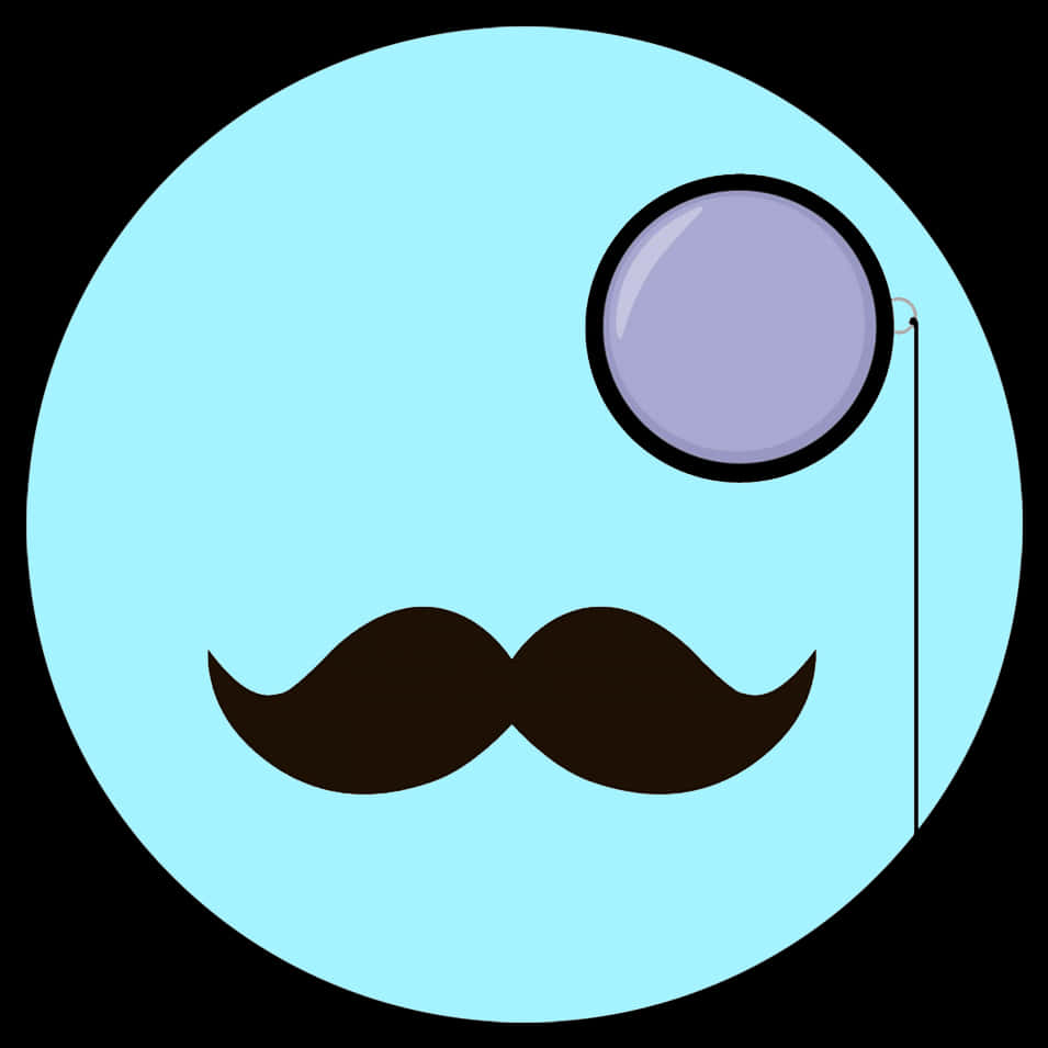 Monocleand Mustache Icon PNG