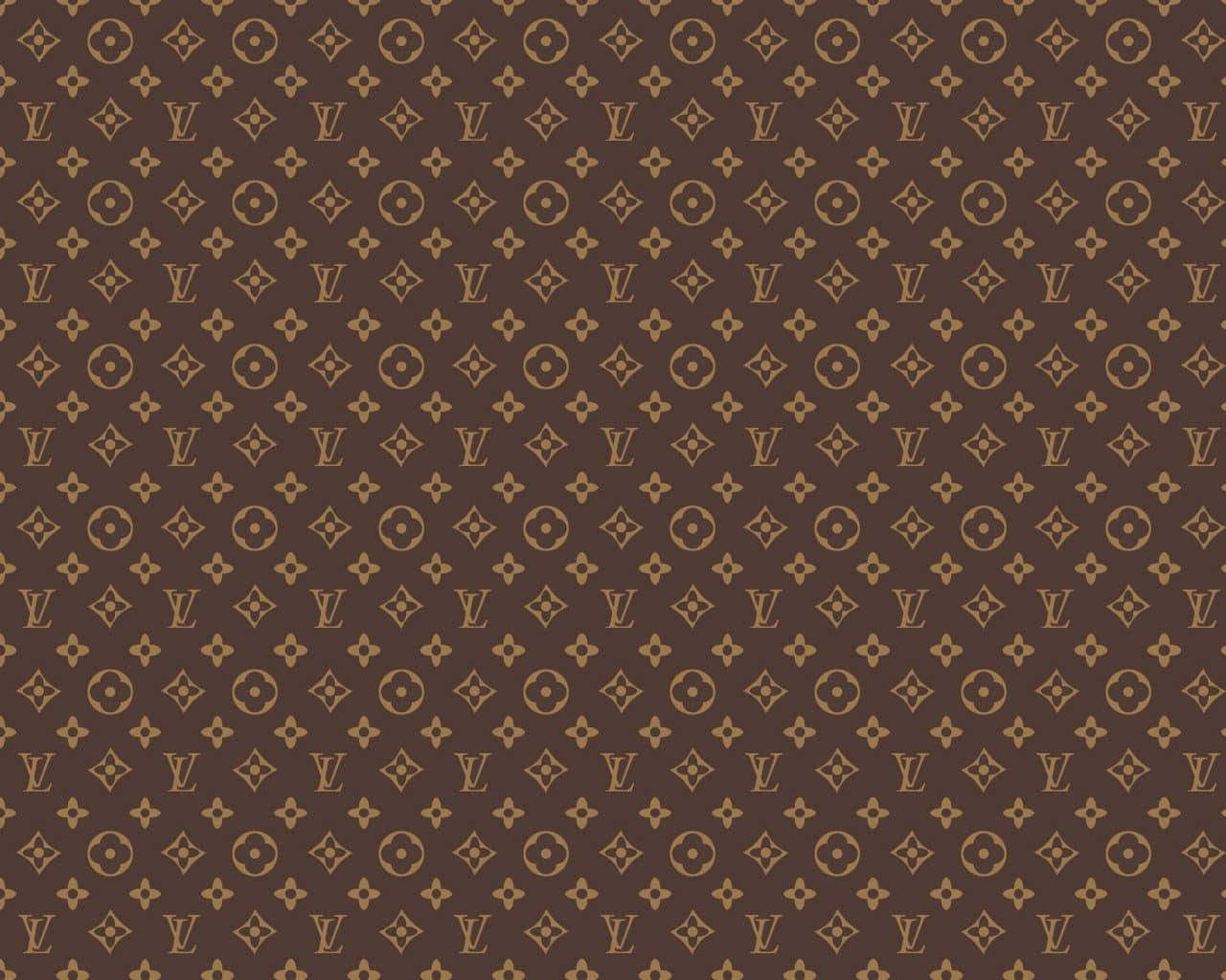 Brown Background Lv Monogram Desktop Wallpaper
