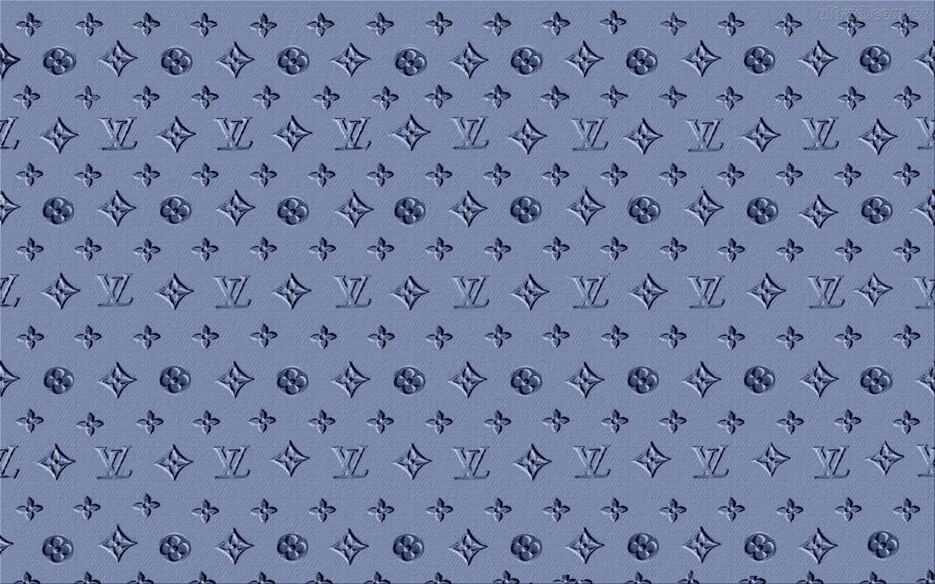 Blue Louis Vuitton Monogram Desktop Wallpaper