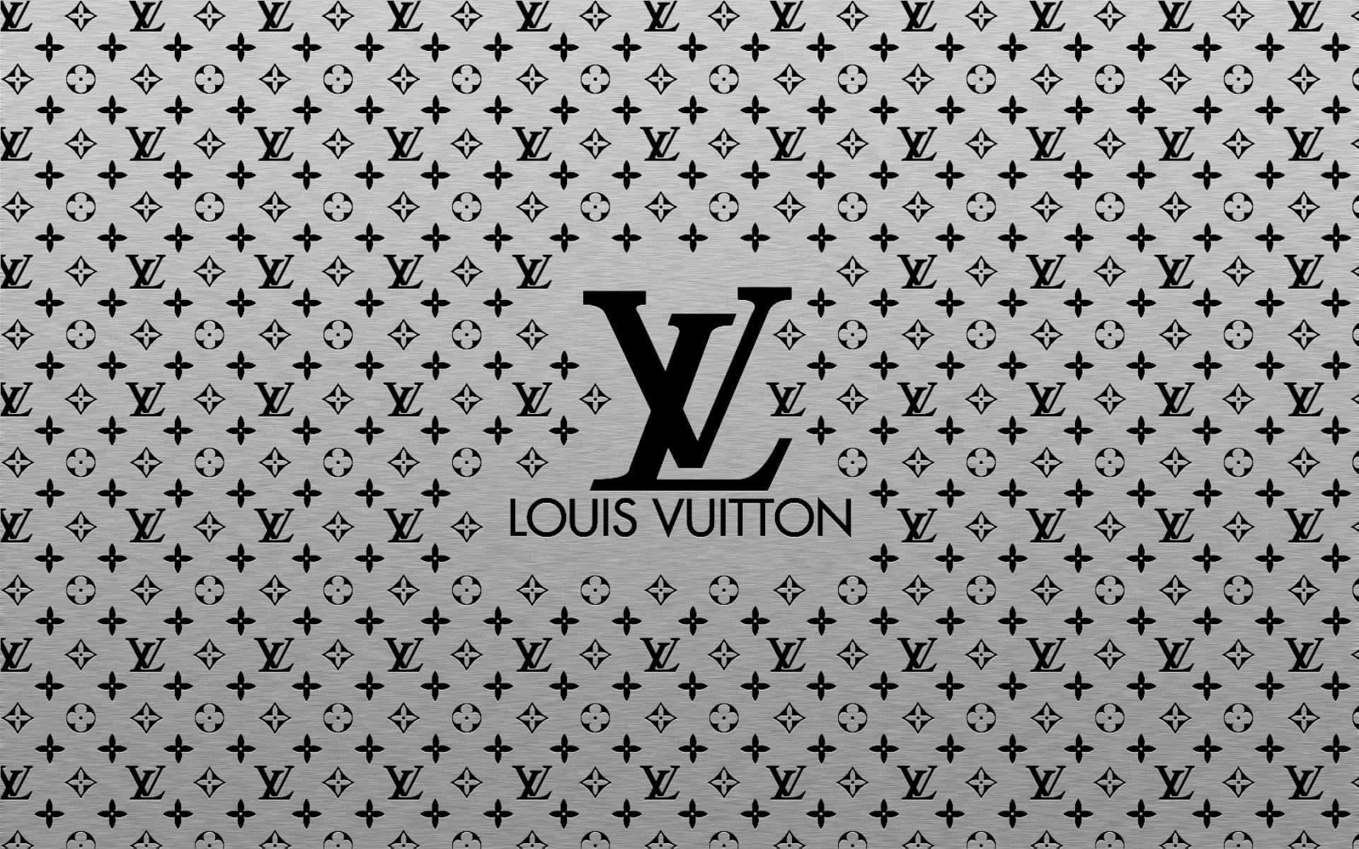 Download Black Louis Vuitton Monogram Desktop Wallpaper