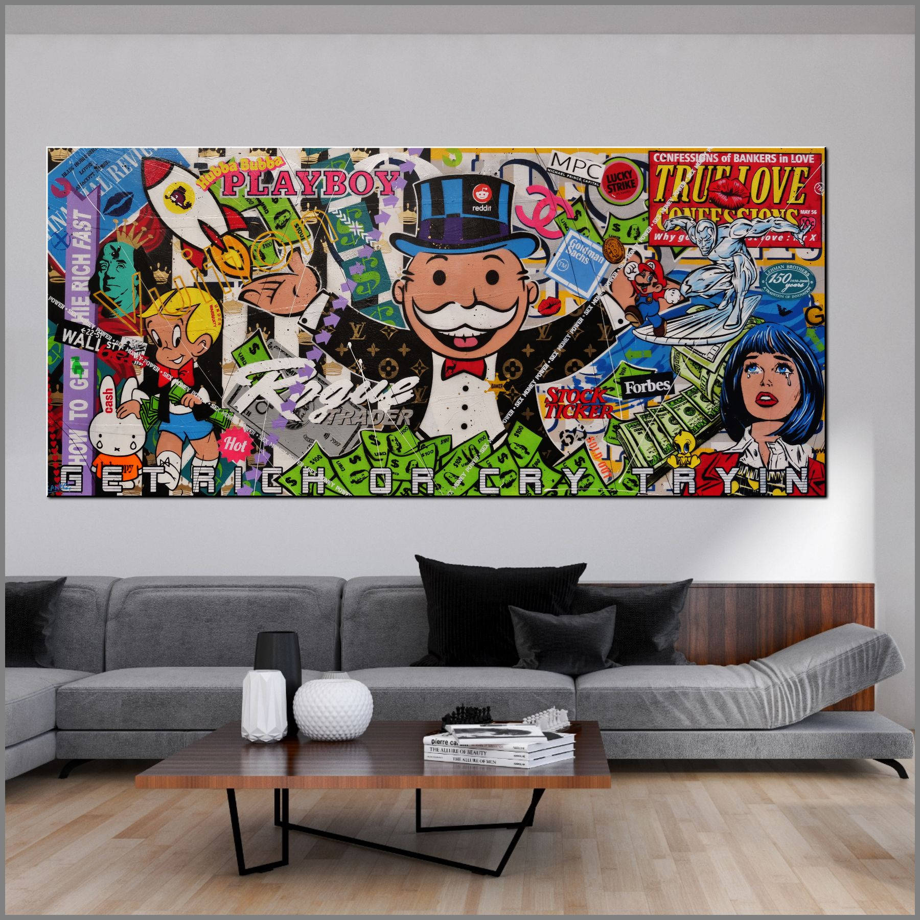 Monopoly Living Room Art Wallpaper