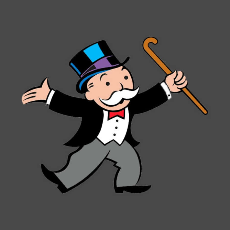 A Man In A Top Hat And A Cane