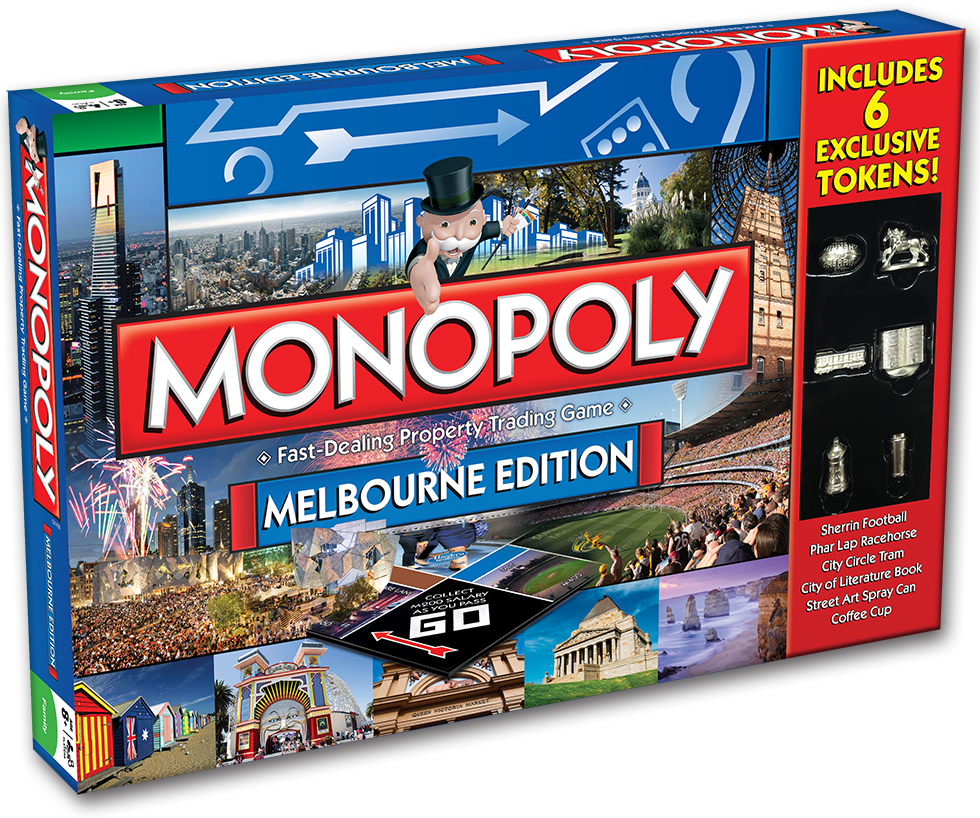 Monopoly Melbourne Edition Board Game PNG