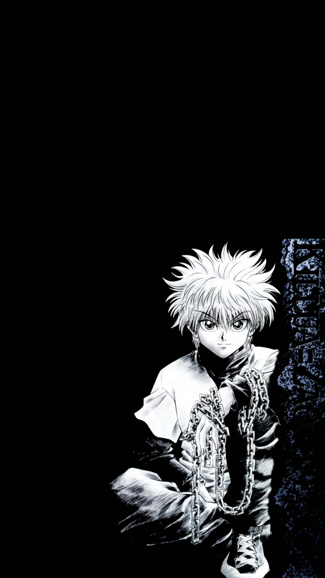 Enfärgadbakgrund Med Killua Zoldyck. Wallpaper