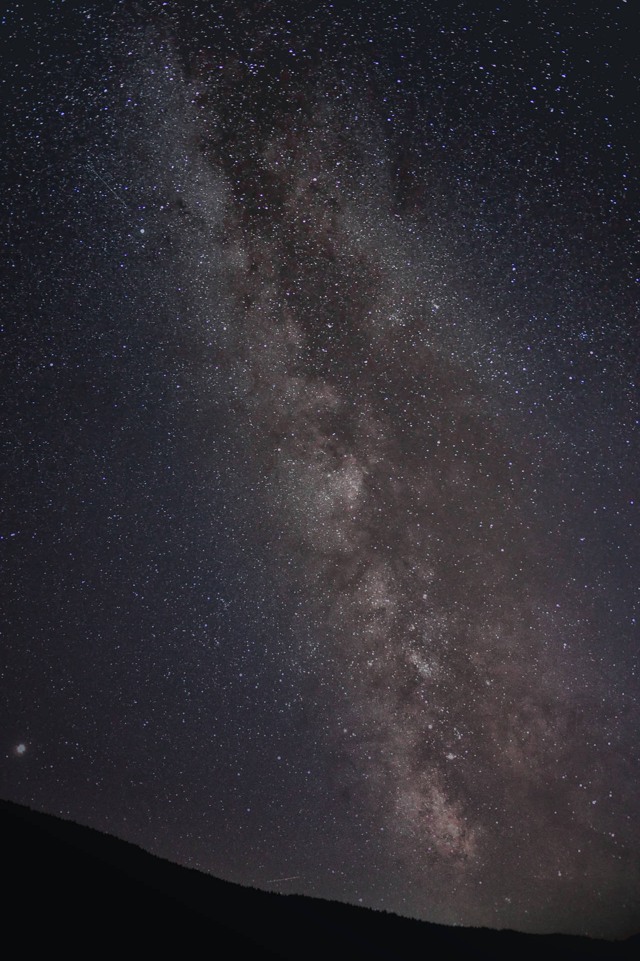 Monotoned Milky Way At Night Sky Wallpaper