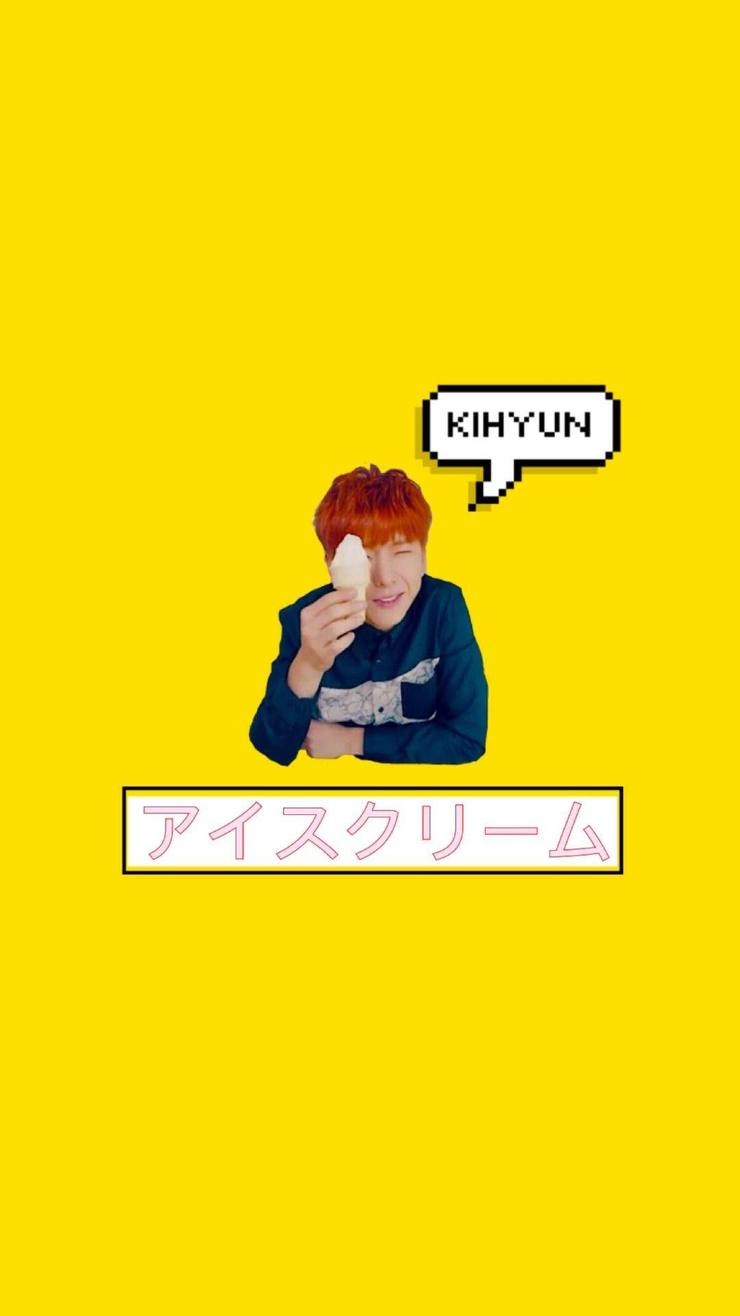 Monsta X Kihyun Ice Cream Background