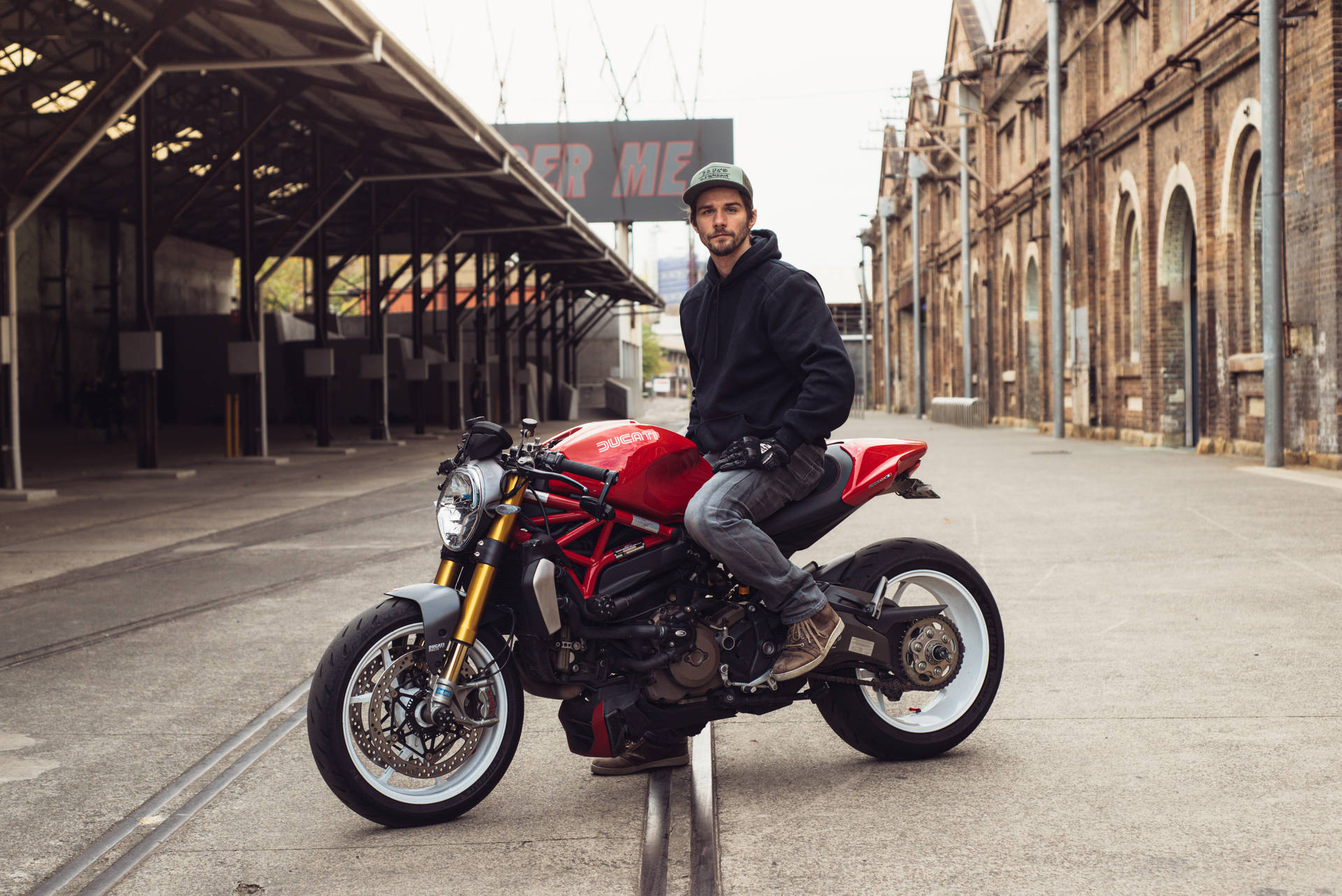 Monster1200 Ducati Moto Roja Fondo de pantalla