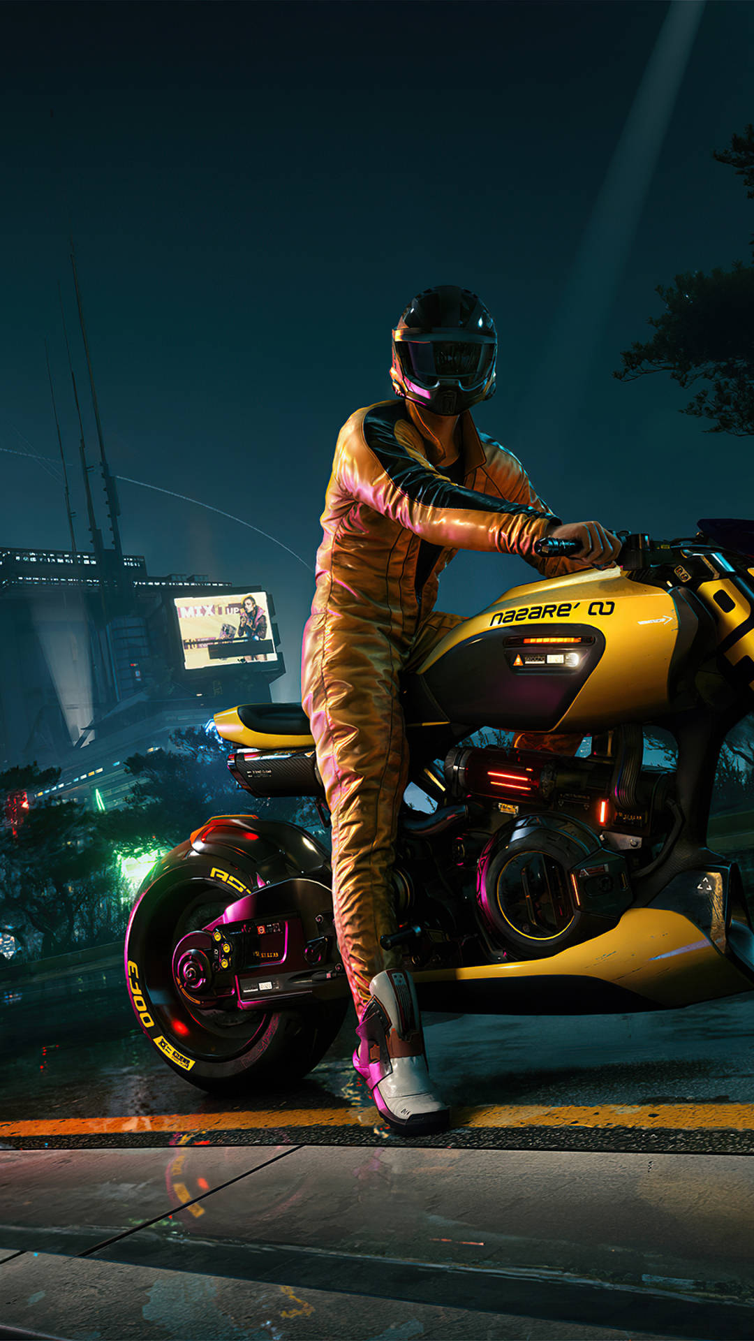 Monster Bike In Cyberpunk 2077 For Android Wallpaper