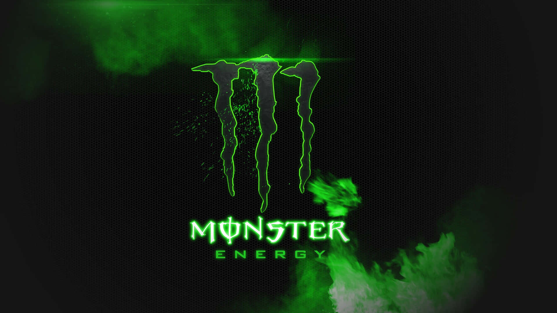 Monster Energy Logo on Grungy Background