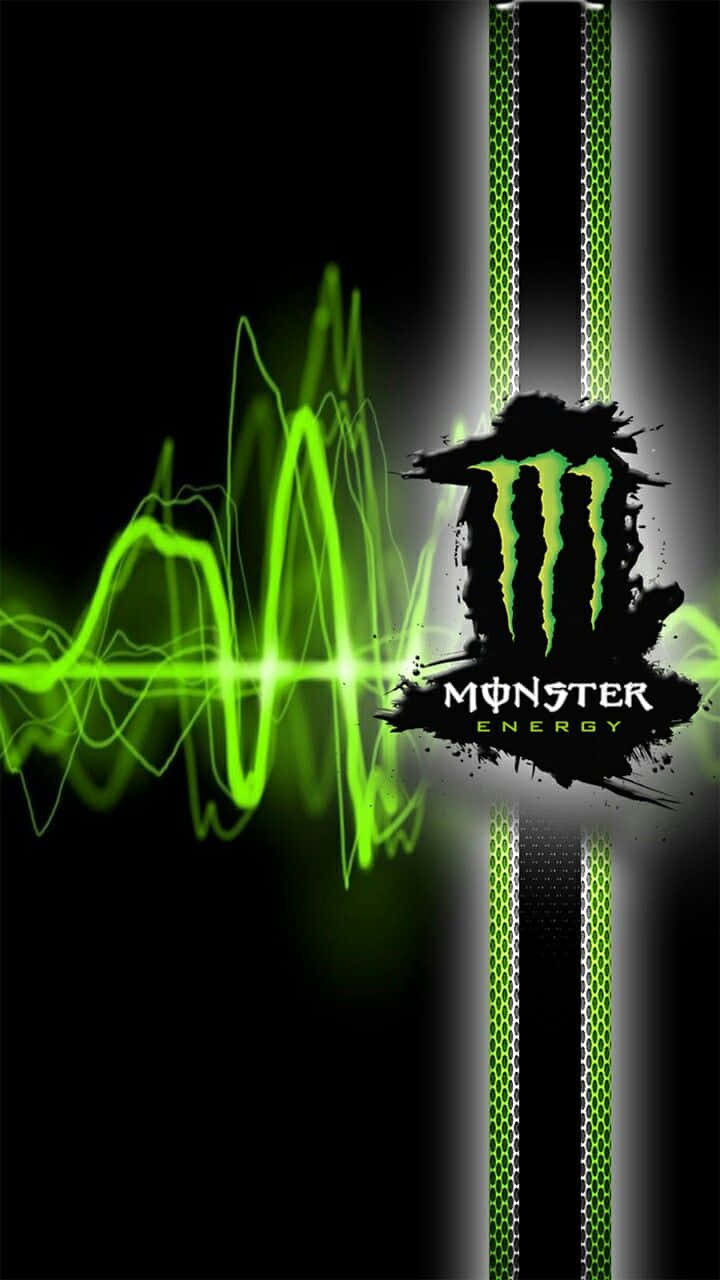 Energetic Display of Monster Energy Logo
