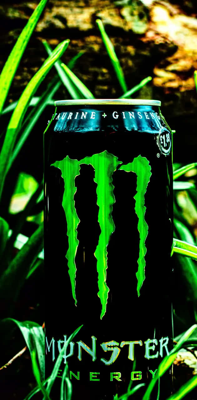 Monster Energy Drink Can Nature Backdrop Wallpaper