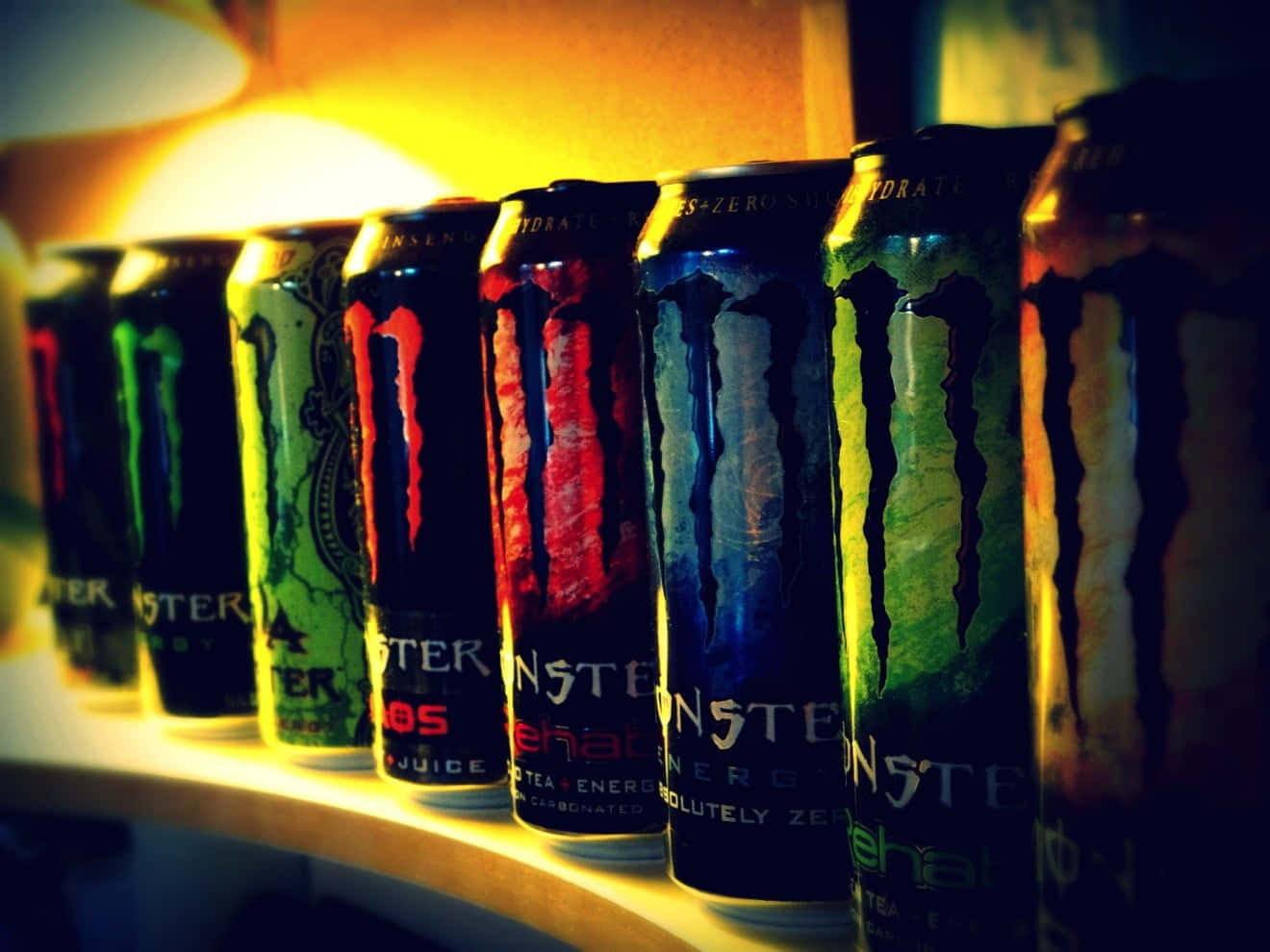 Monster Energy Drink Variety Lineup Wallpaper