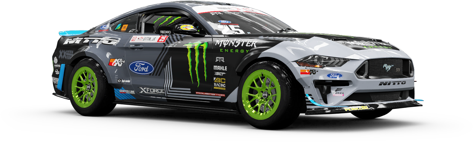 Monster Energy Ford Mustang Racing Car PNG