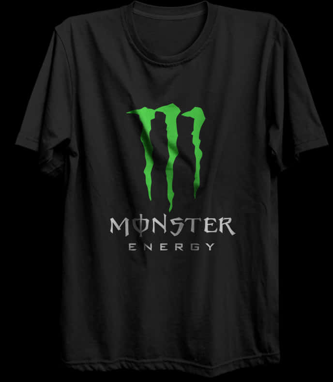 Monster Energy Logo Black T Shirt PNG