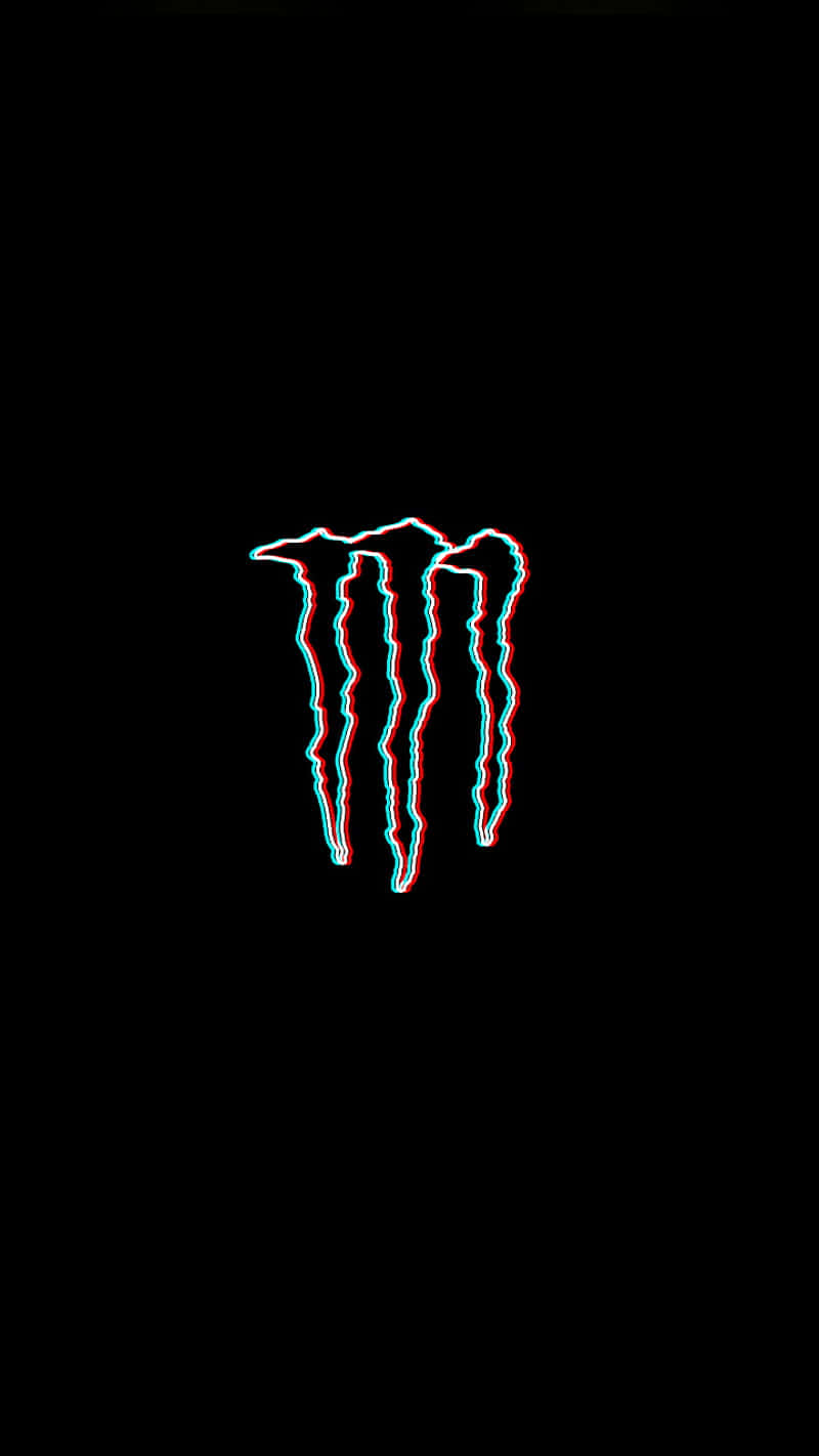 Monster Energy Logo Glitch Effect Wallpaper