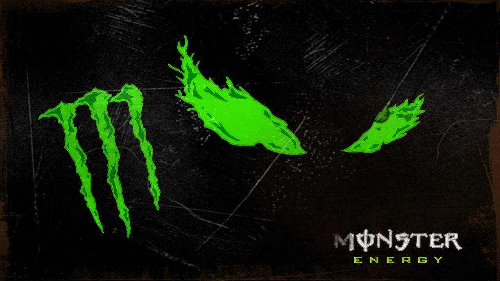 Monster Energy Logo Med Øjne Wallpaper