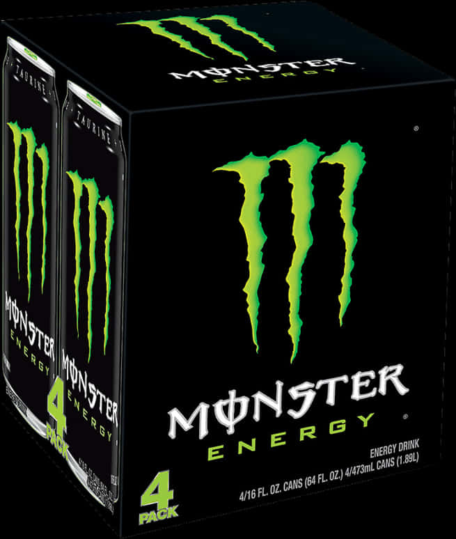 Monster Energy4 Pack Cans PNG
