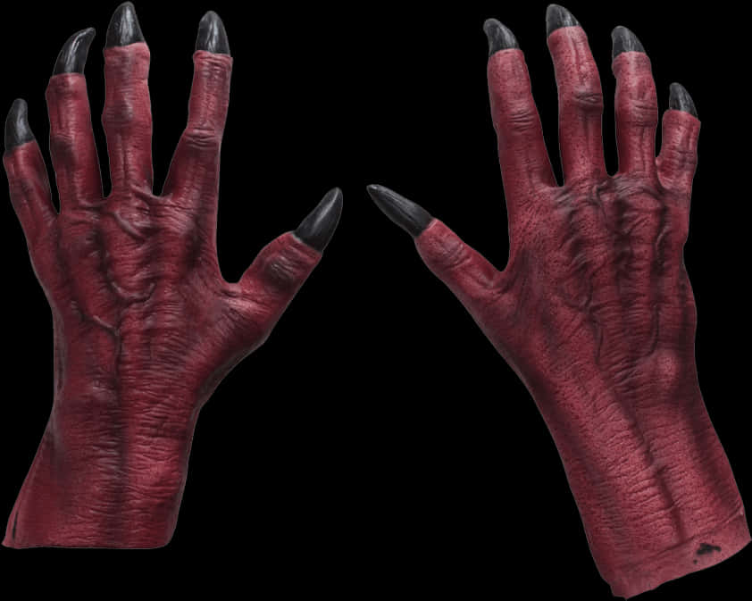 Download Monster Hands Red Skin Black Claws | Wallpapers.com