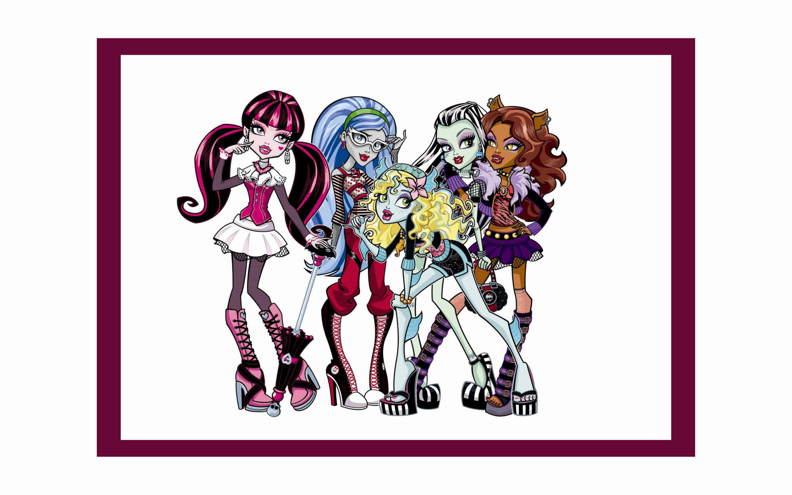 Make all the Monster High dolls work together Wallpaper