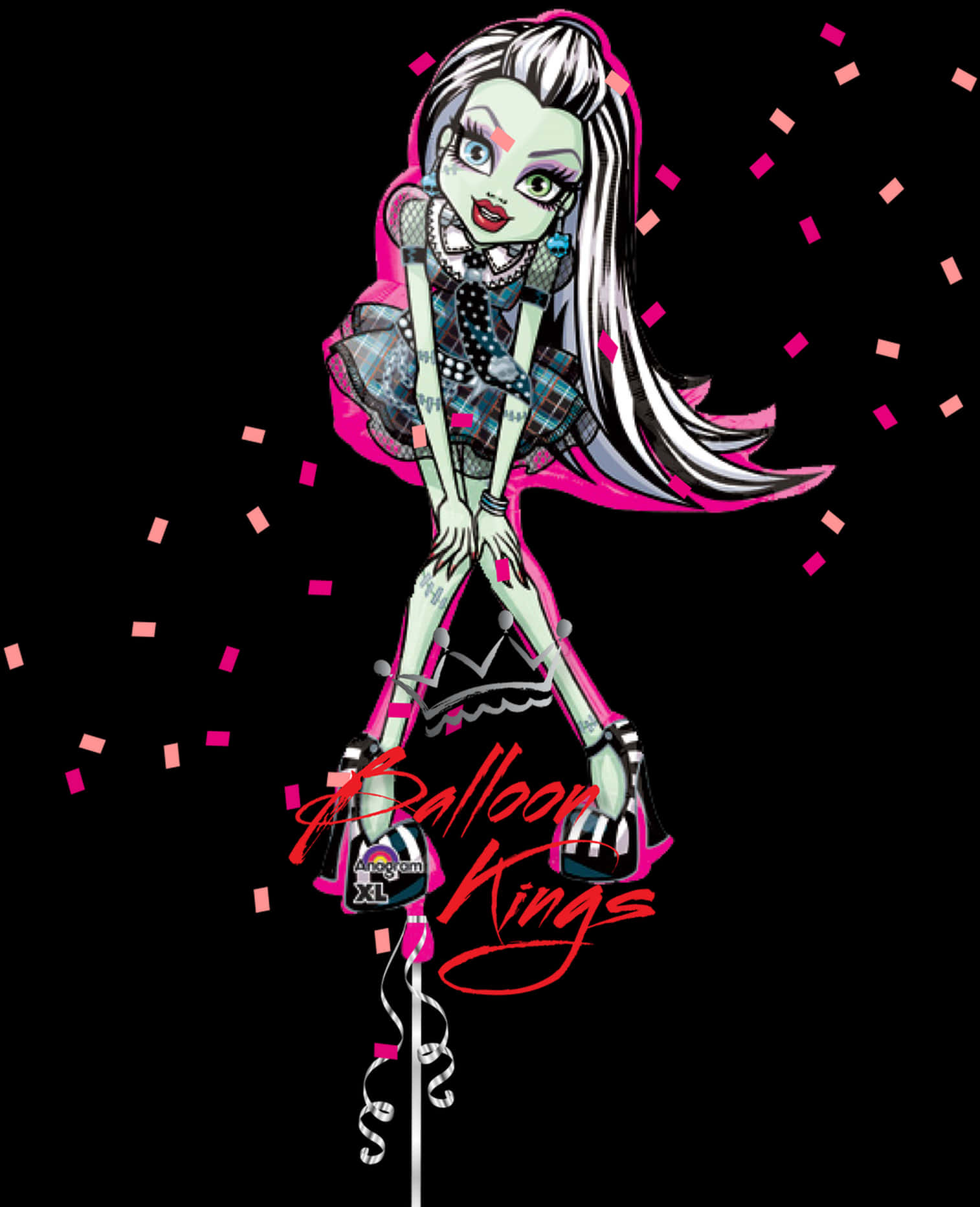 Monster High Character With Balloon Wings PNG