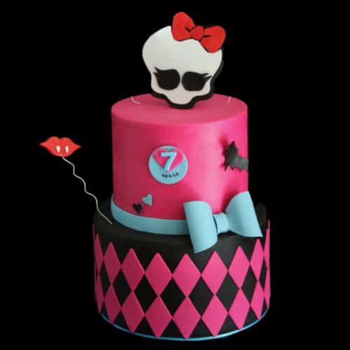Monster High Themed Birthday Cake PNG