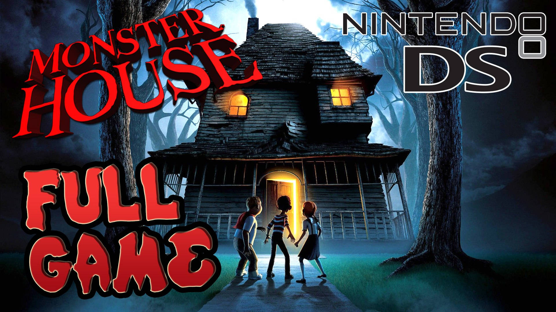Posterdi Monster House Per Nintendo Ds Sfondo