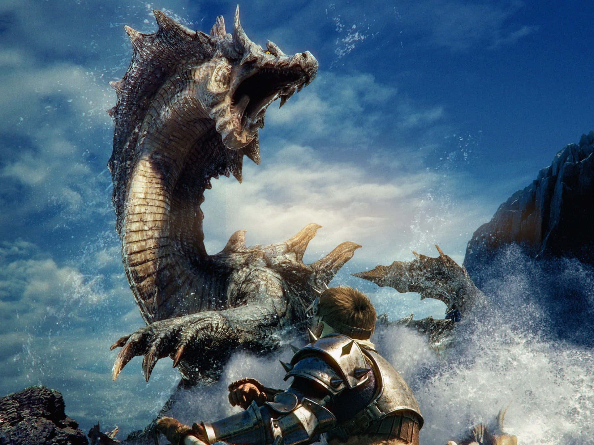 Embrace the thrill of the hunt in Monster Hunter 3 Wallpaper