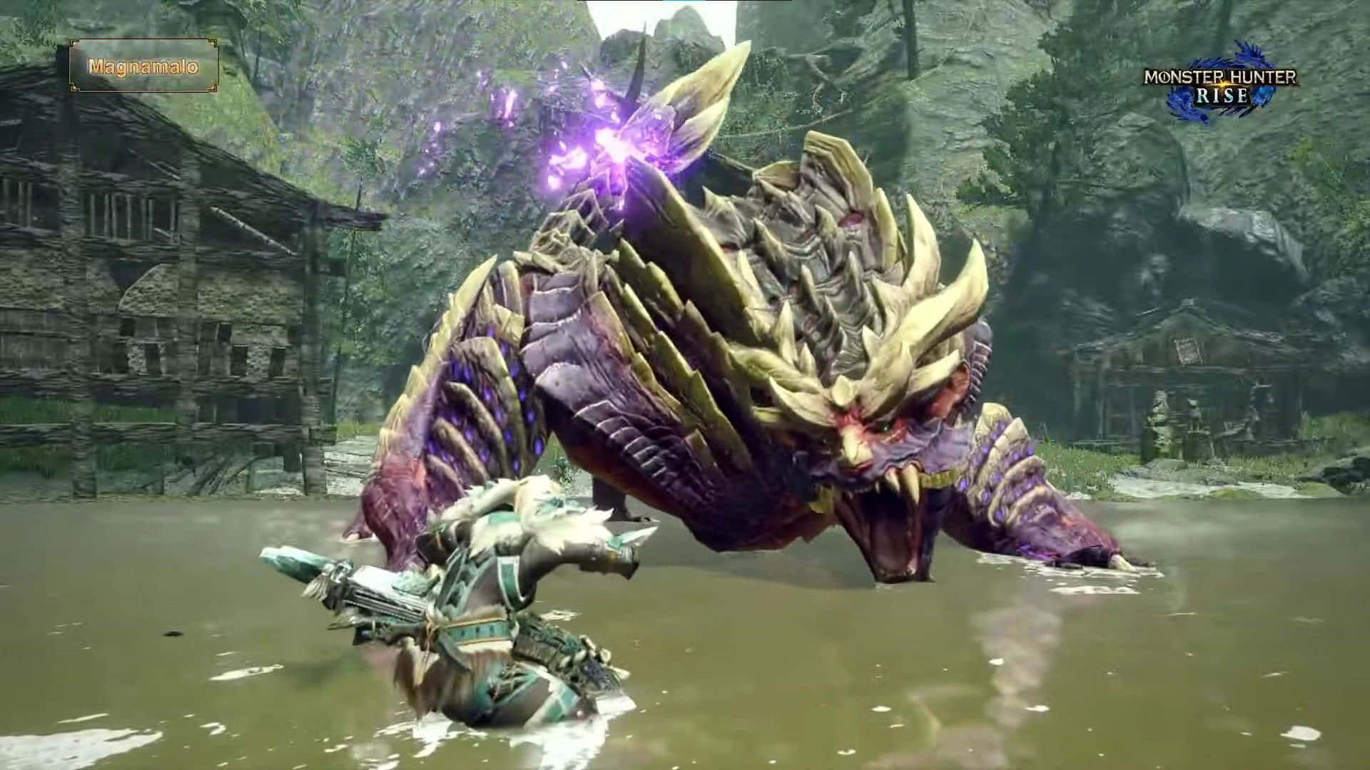 A Screenshot Of A Monster Fighting A Dragon Wallpaper