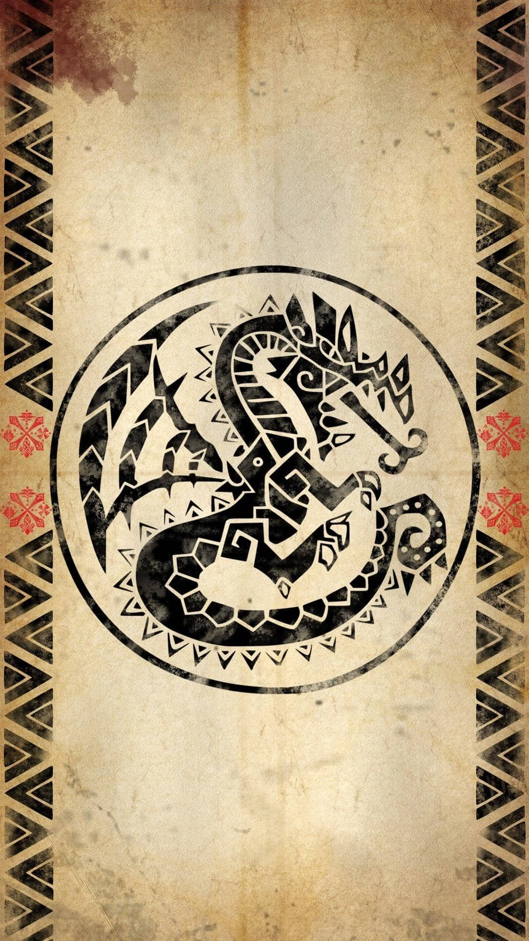 Monster Hunter Iphone Tribal Dragon Logo