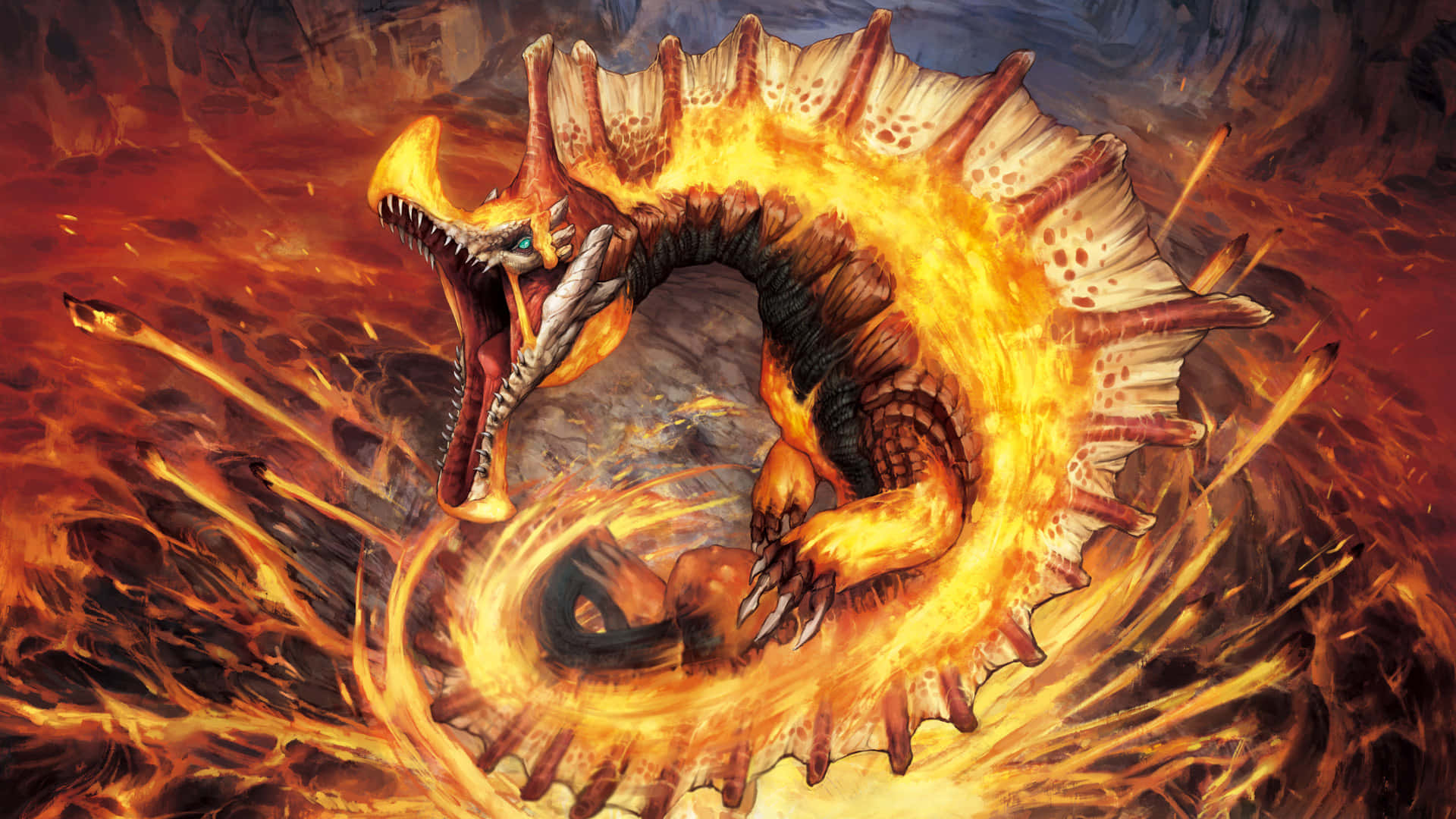 Ferocious Monster Battle in Monster Hunter World Wallpaper