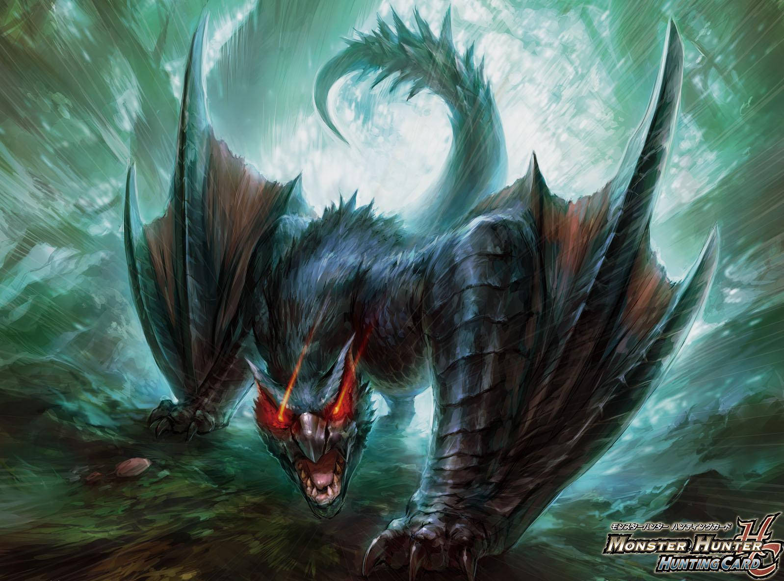 Monster Hunter Nargacuga In The Forest Wallpaper