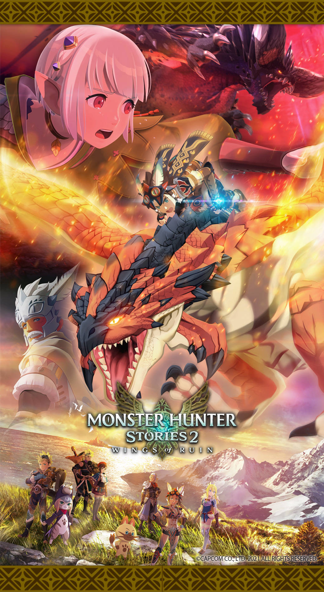 Entfesselnsie Die Kraft Echter Gaming-power Mit Dem Neuen Monster Hunter Handy. Wallpaper