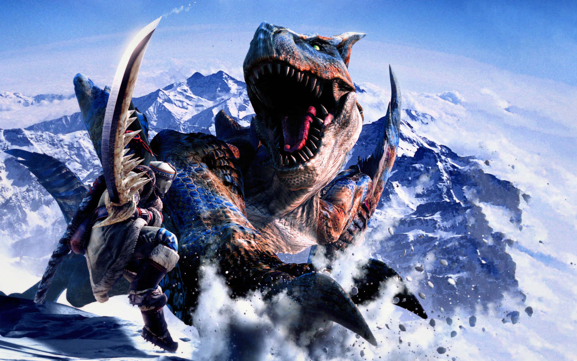 Monster Hunter Rise Dinosaur Roaring Wallpaper