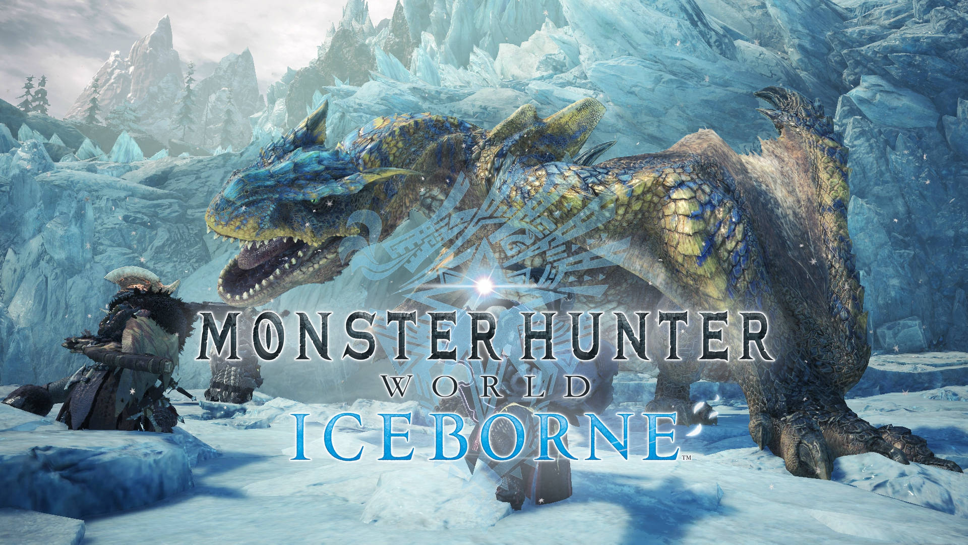 Posterdi Monster Hunter World Iceborne Con Tigrex Sfondo