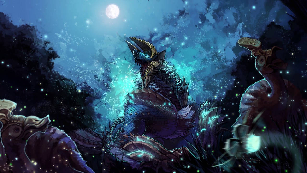 "Battle the Powerful Zinogre in Monster Hunter World!" Wallpaper