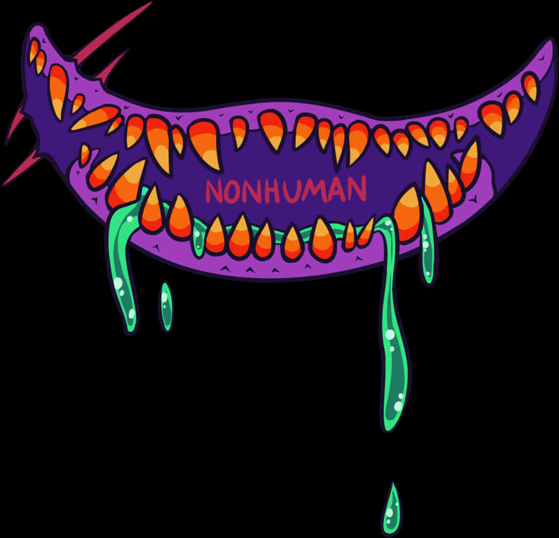 Monster Mouth Dripping Saliva SVG