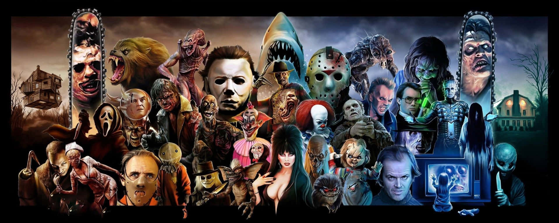 "Don't miss out on thrilling monster movies!" Wallpaper