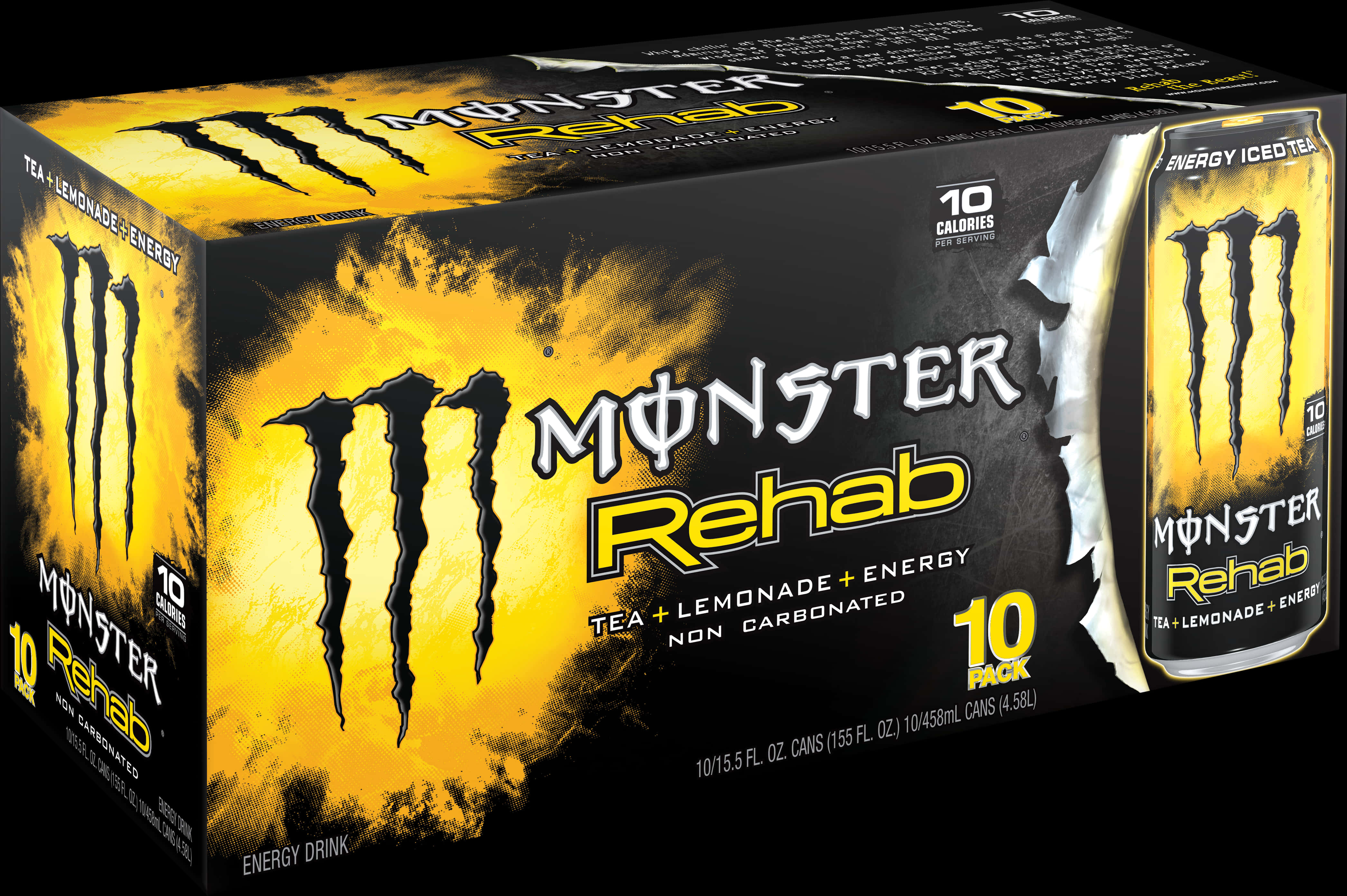 Monster Rehab Energy Drink Pack PNG