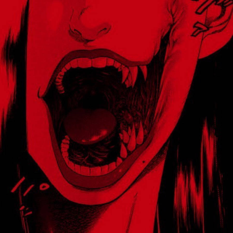 Monster's Mouth Edgy Anime Pfp Wallpaper