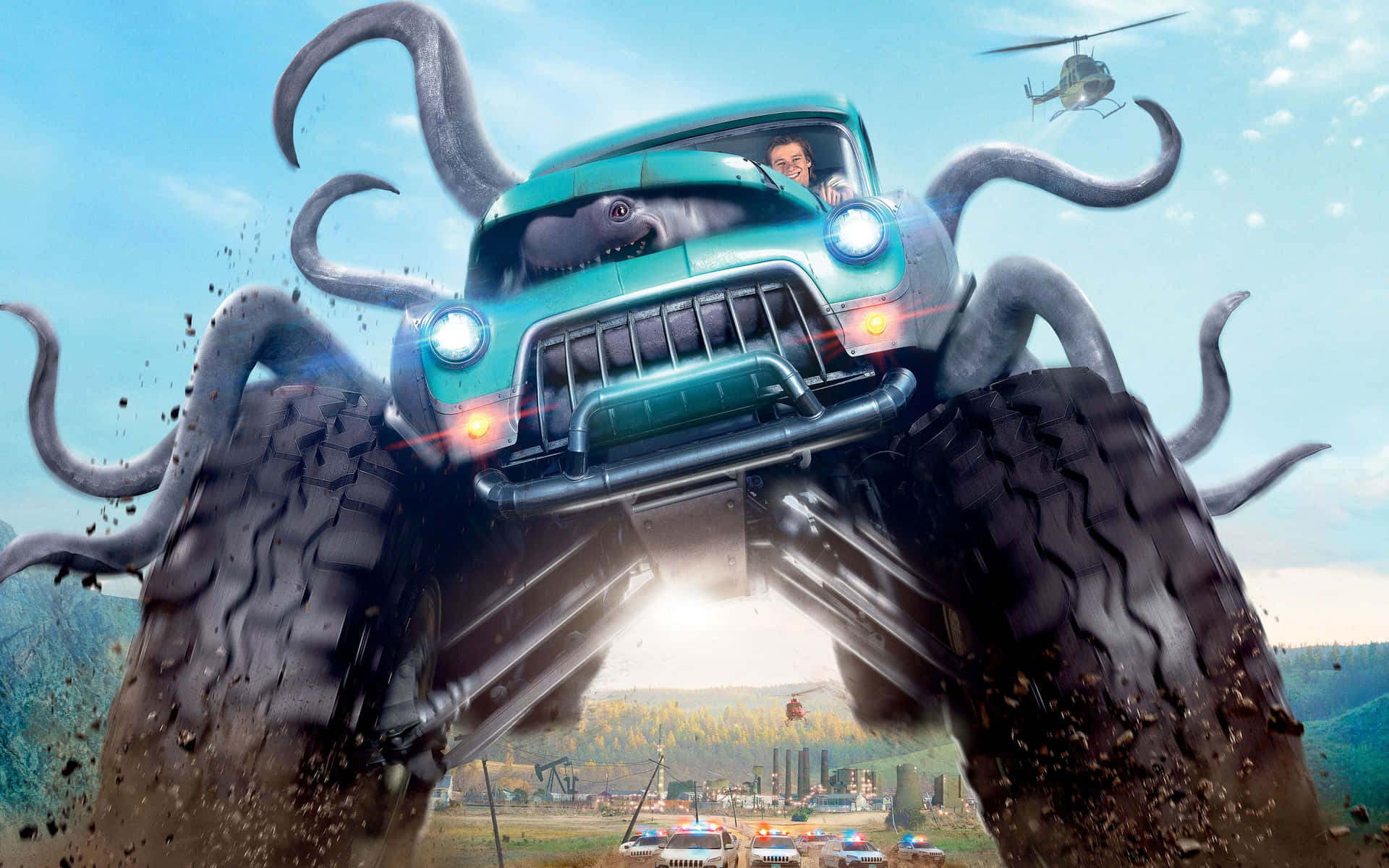 Cheer on an awesome monster truck ride!